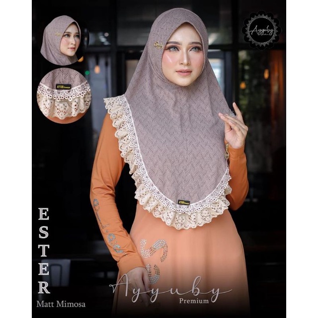 HIJAB INSTAN ESTER PET LACE IMPORT