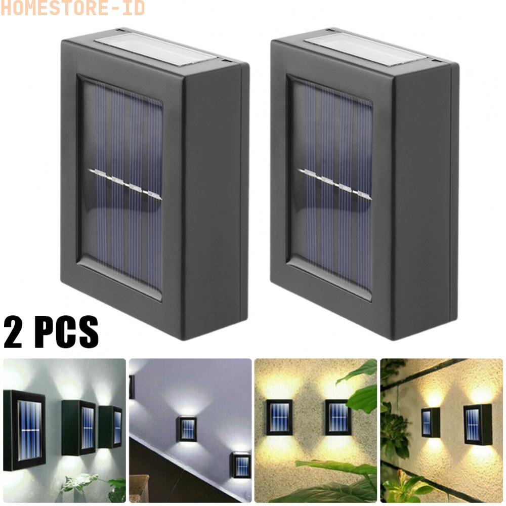 Lampu Pagar Taman Tenaga Surya LED Wall Light Teras Lampu Keamanan Outdoor