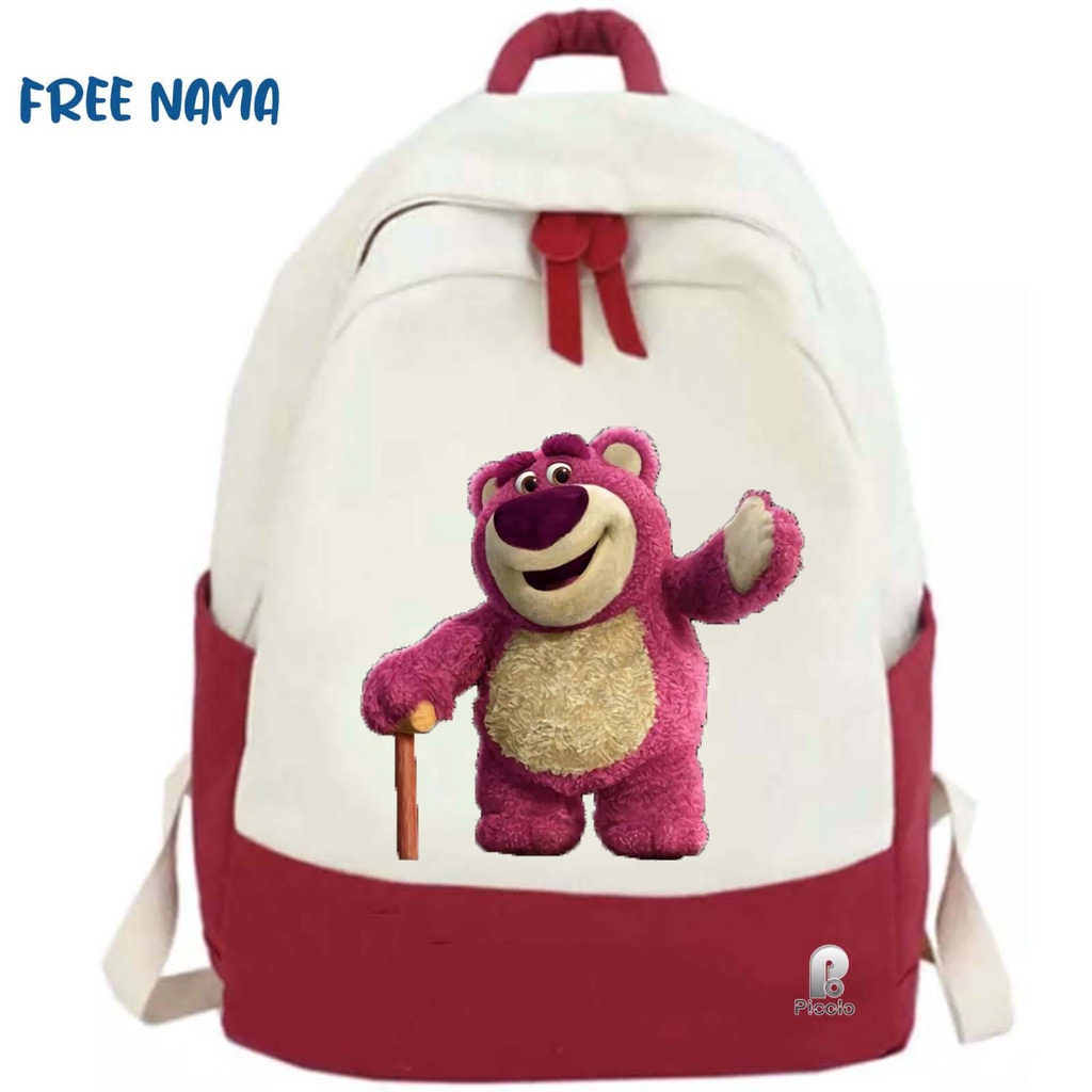 TAS RANSEL BACKPACK ANAK SEKOLAH MOTIF LOTSO TOY STORY UNISEX (FREE NAMA)