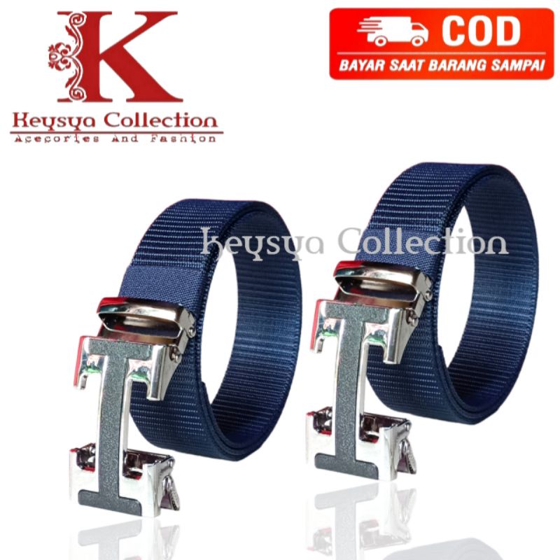 ikat pinggang pria Tactical sabuk pria nylon canvas gesper pria kanvas nylon