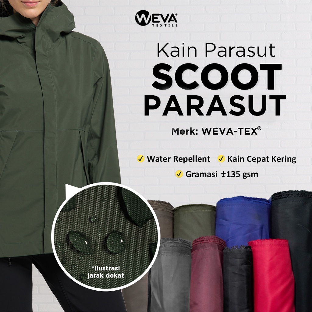 Bahan Kain Jaket Scott Parasut Kain Jaket Waterproof Halus Murah