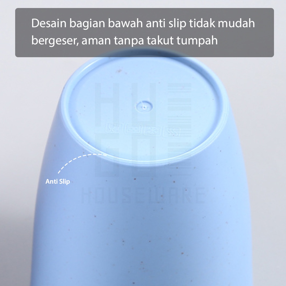 HUGO Gelas Jerami Gelas Minum Kopi Teh Air Mug Cangkir Plastik Wheat Straw Tahan Panas