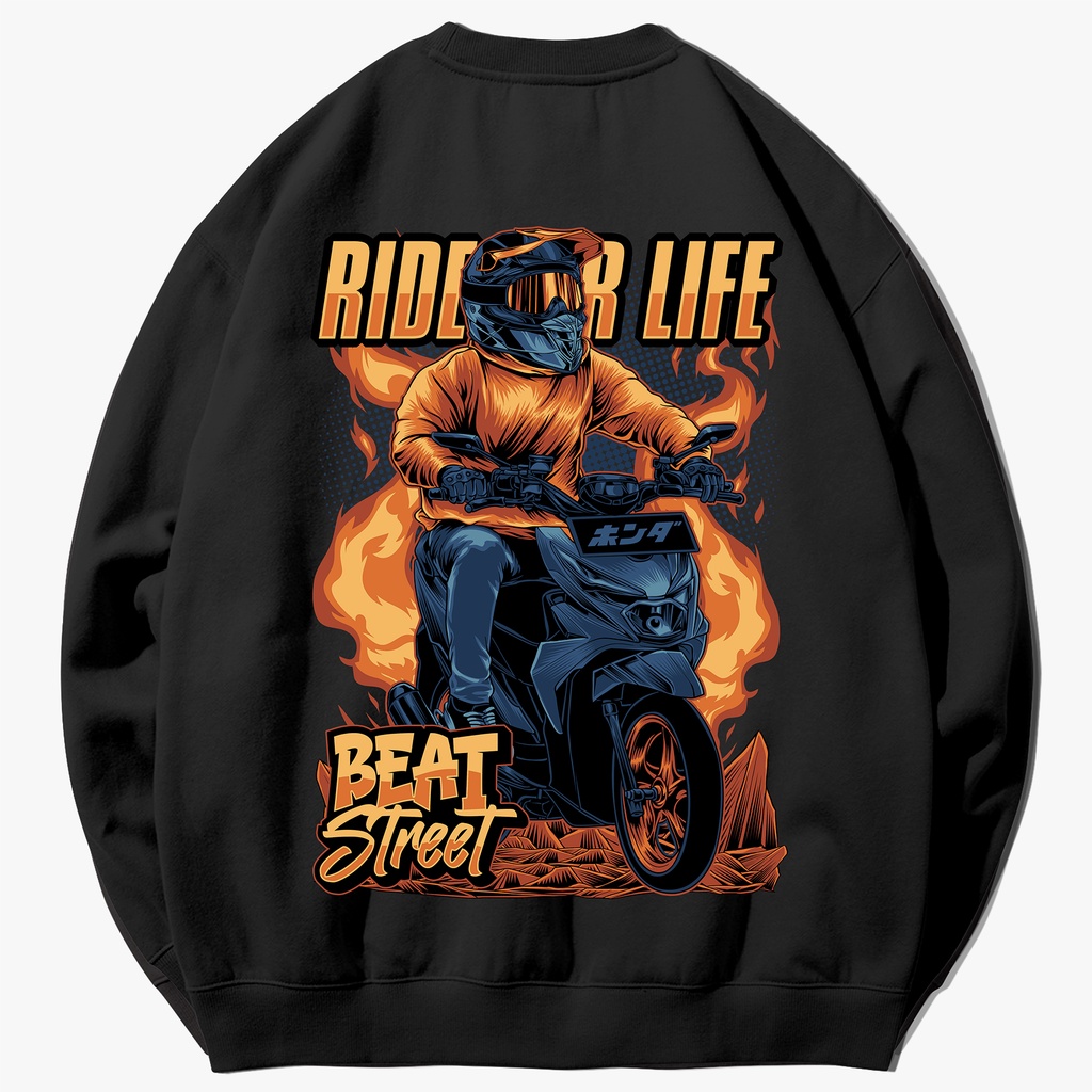 CREWNECK FLEECE SUNMORI MOTOR BEAT STREET RIDER JOE LEE