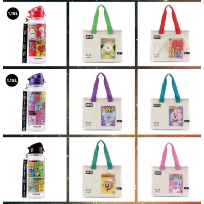 TOTEBAG BOTTLE BT21 X INDOMARET POINKU / TAS TUMBLER LIMITED EDITION | TUMBLER STRUCTURE LAYERS