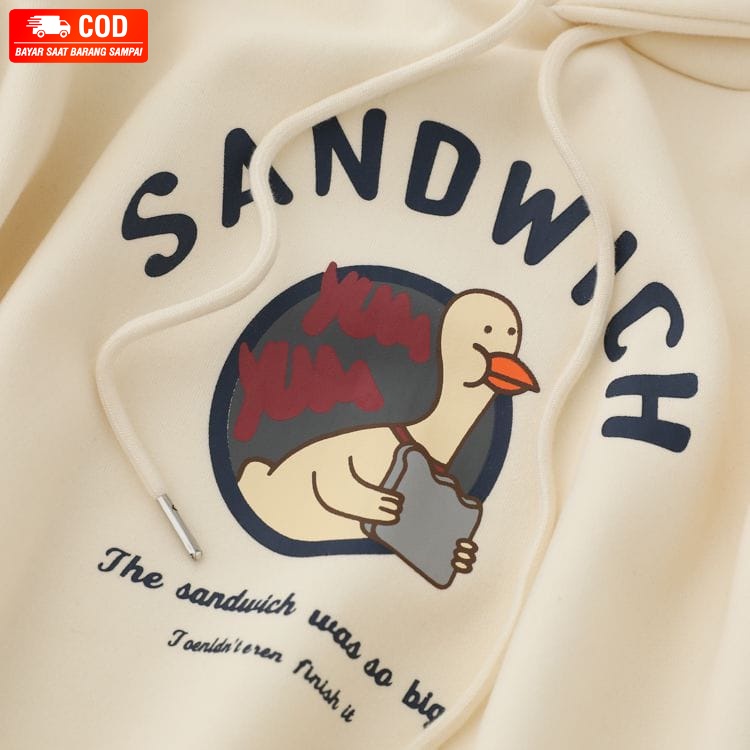 PROMO COD HOODIE UNISEX HOODIE OVERSIZE HOODIE LUCU HOODIE SANDWICH DUCK HOODIE UNISEX TEBAL - JUMPE