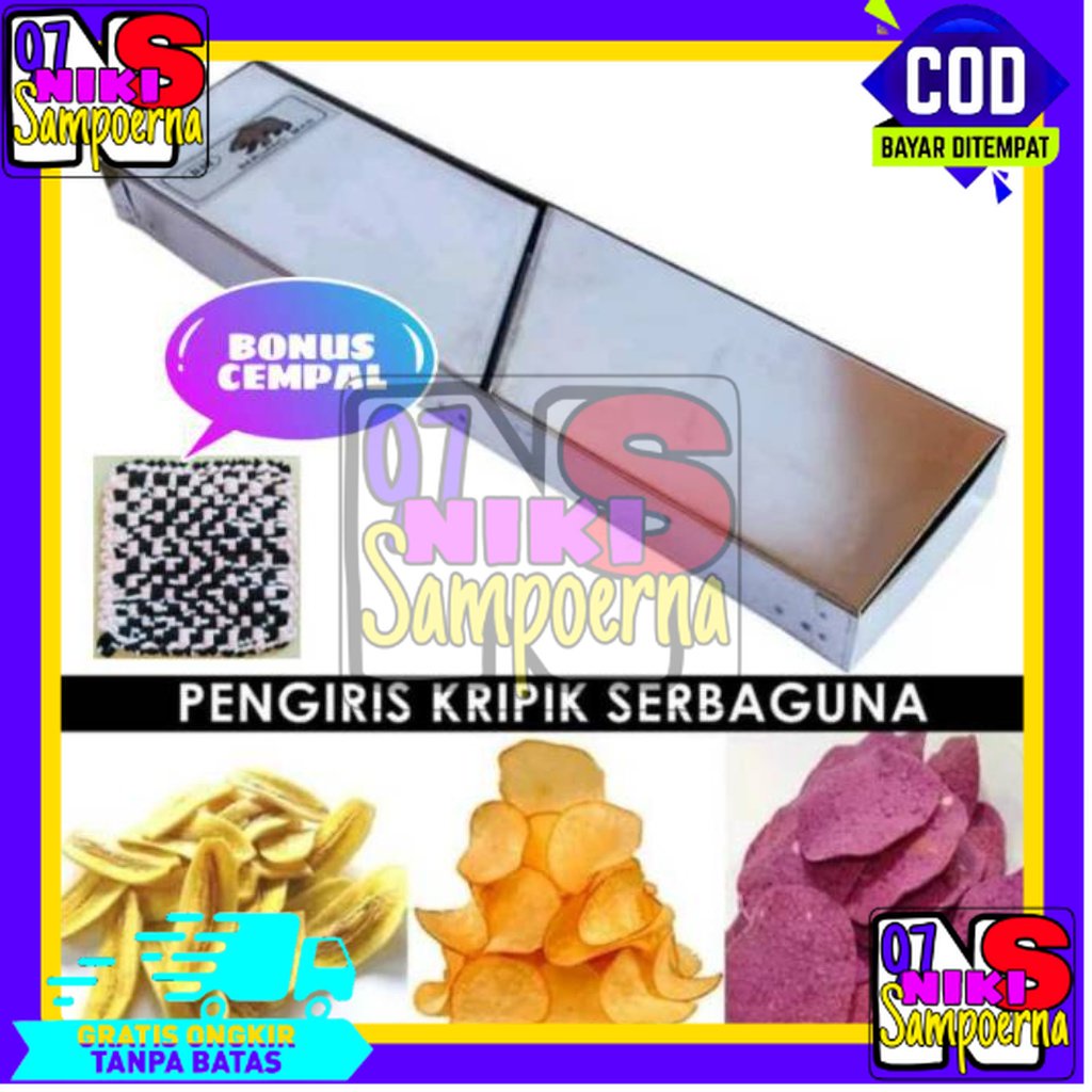 Parutan keripik pengiris kripik singkong kentang pisang Stainless