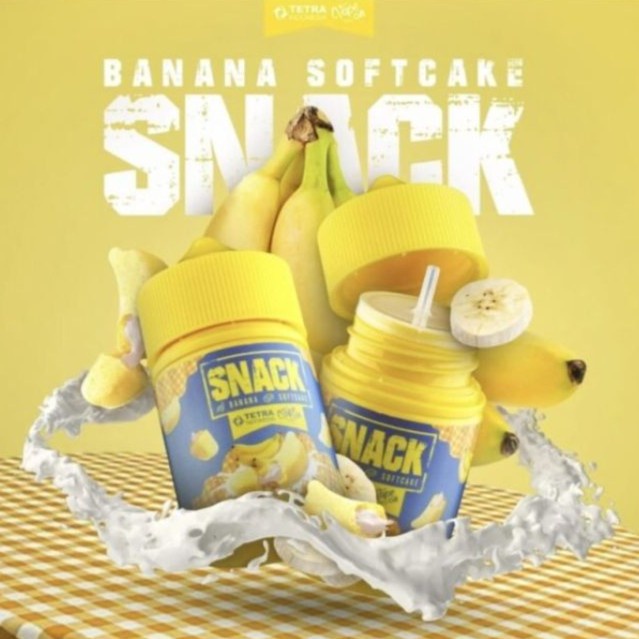 Snack V2 Banana Softcake 60ML Original Snack Banana