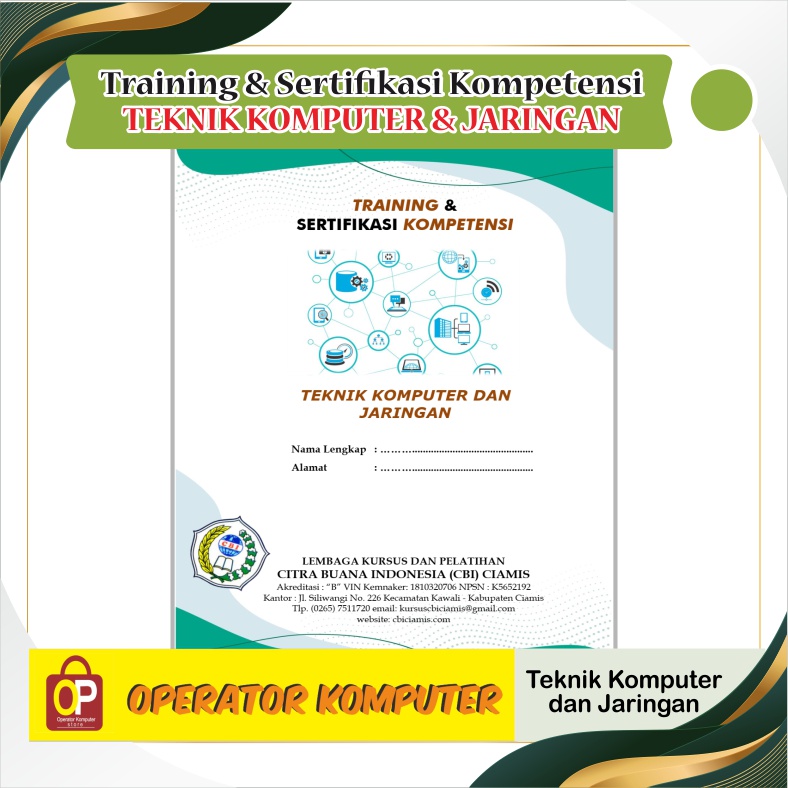 

Sertifikasi Training TEKNIK KOMPUTER DAN JARINGAN - Ujian Online Resmi