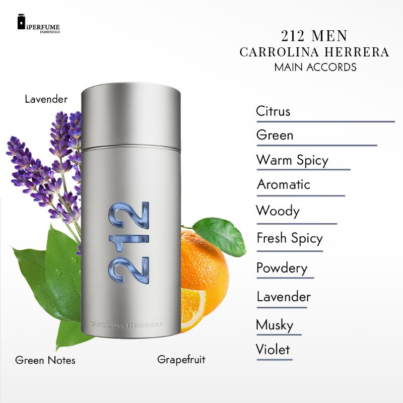 Parfume Carolina Herrera 212 Men NYC Original Singapore