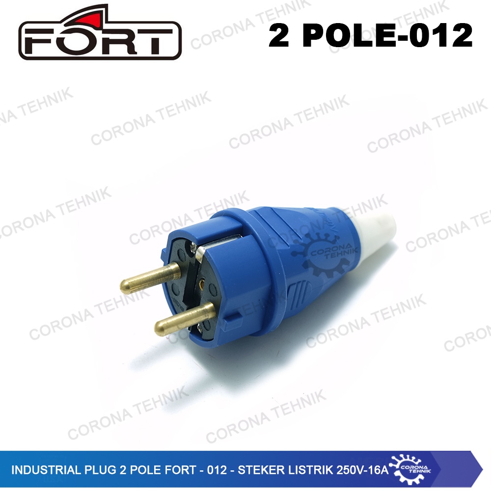 FORT - 012 - Steker Listrik 250V - 16A Industrial Plug 2 Pole