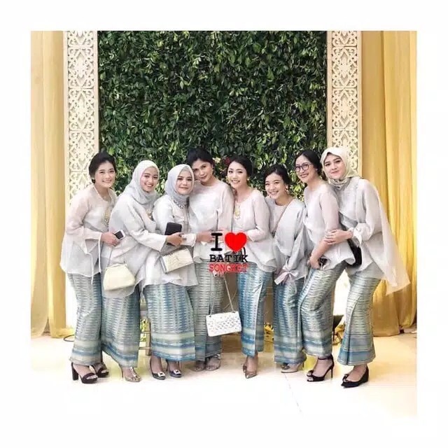 Kain Kebaya Kain Songket Setelan + Selendang 115#