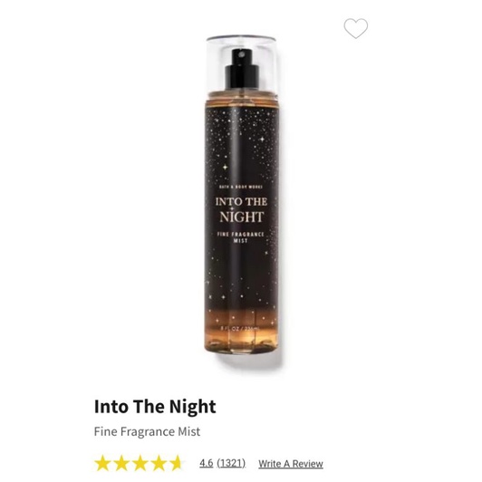 BATH AND BODY WORKS INTO THE NIGHT
