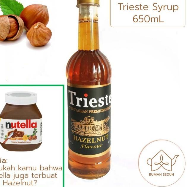 

✈ 650 mL Hazelnut Sirup merk Trieste Syrup Original ☪