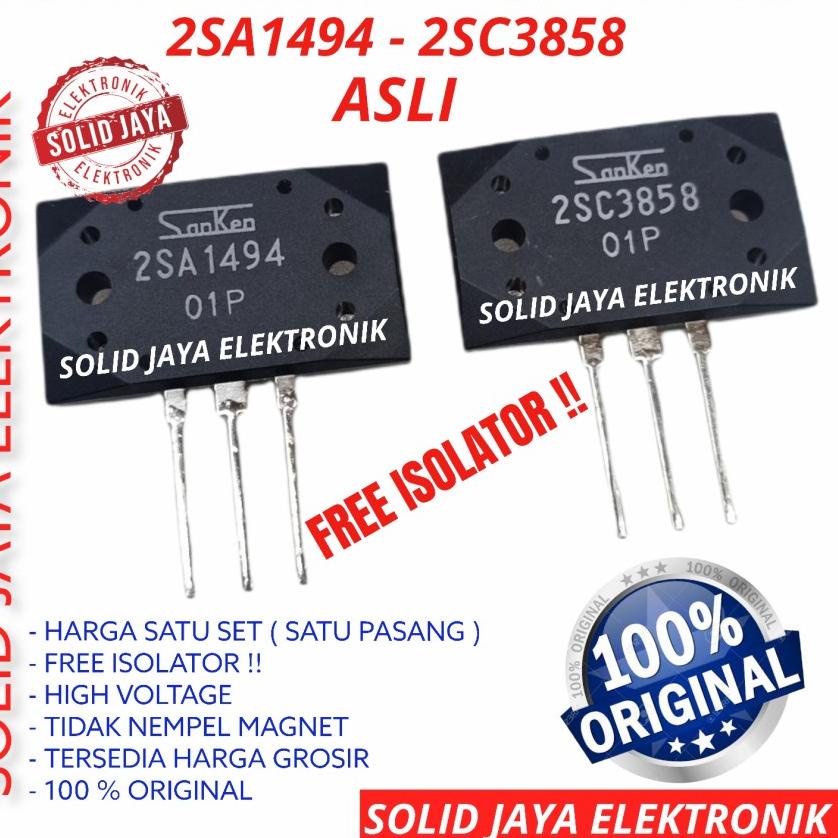 ♢ TR FINAL SANKEN 2SA1494 2SC3858 ASLI ORI TRANSISTOR 2SA 1495 2SC 3858 A1495 C3858 SANKEN ORI ASLI 
