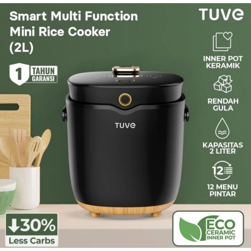 TUVE Smart Multi Function Mini Rice Cooker Low Carbo 2 Liter