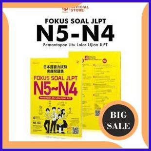 accessories Buku Bahasa Jepang / Fokus Soal JLPT N5 - N4 / Pemantapan Jitu Lolos JLPT 1F3B