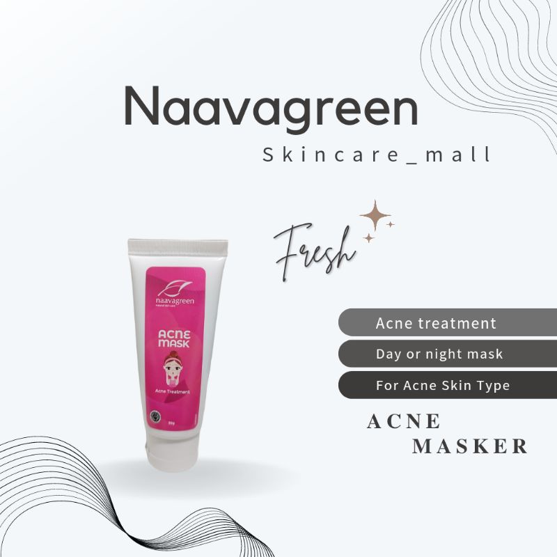 Naavagreen Masker Acne untuk kulit berjerawat