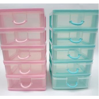 Terlaris Laci Mini Container Susun 5 Kenzo Viola / Laci Plastik / Laci Viola