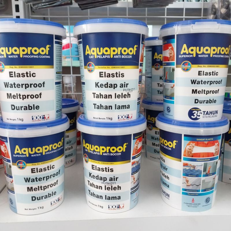 AQUAPROOF 1KG WATERPROOFING, CAT PELAPIS ANTI BOCOR, WATERPROOFING, CAT ANTI BOCOR, AQUAPROOF ABUABU