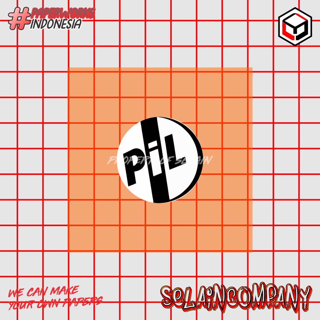 

STICKER SELAIN.CO motif musik band 'PiL'