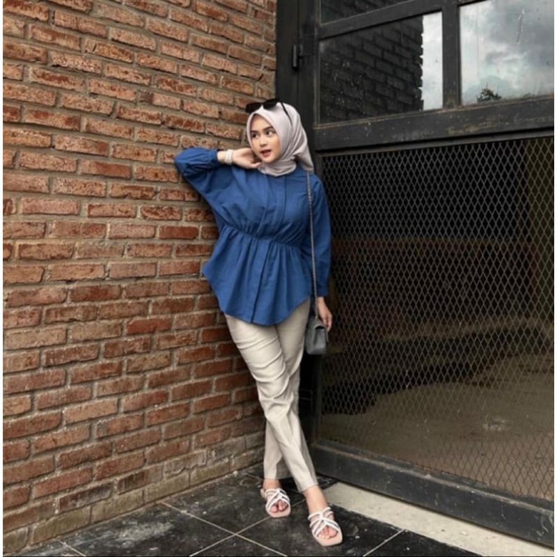 VIO BLOUSE KERUT LINEN