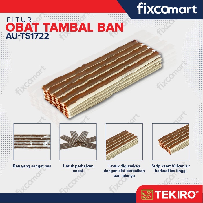 Tekiro Tire Seal String / Tekiro Karet Tambal Ban Tubless