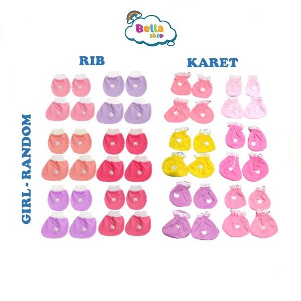 boboko sarung tangan kaki bayi warna-BELLASHOP