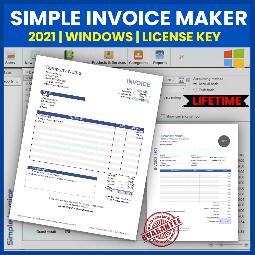

NS Simple sales Invoice Maker 2021 | License Key