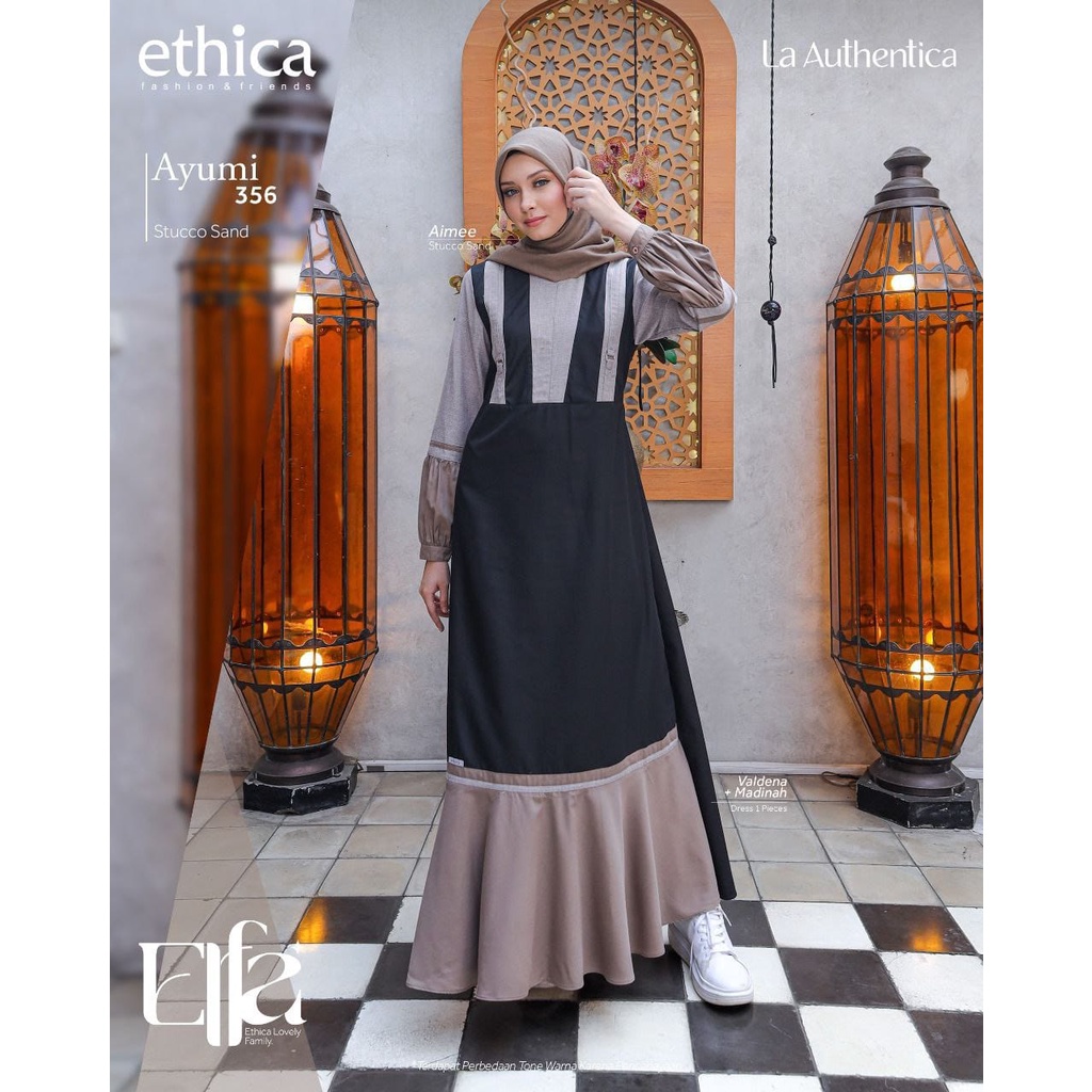 Sarimbit Ethica Elfa 269 Stucco Sand / Kahfi 247 - Kahfi kids 177 - Kagumi 356 - Kagumi kids 28 / Fashion Muslim Gamis Koko Couple Sarimbit Terbaru 2023 Eticha