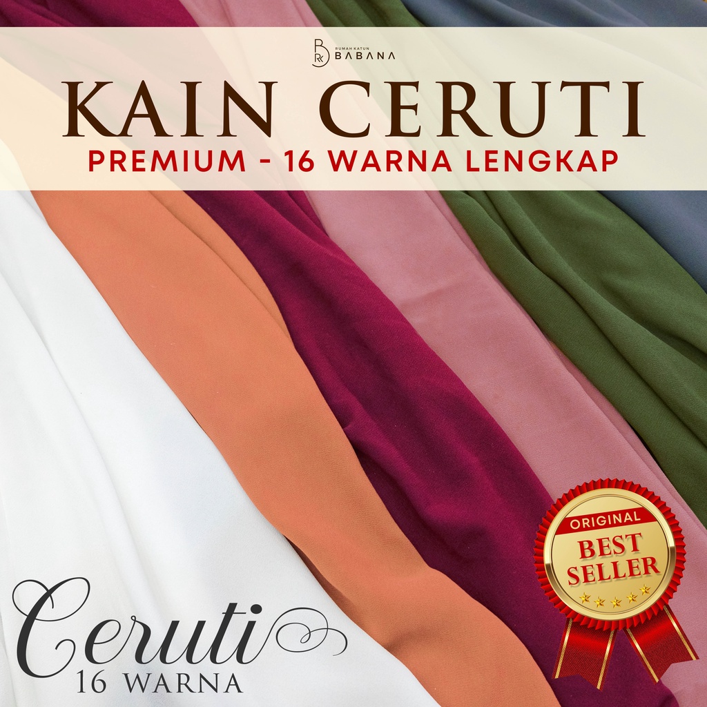 Kain Gamis Dress Pasmina Hijab Ceruti Polos Warna