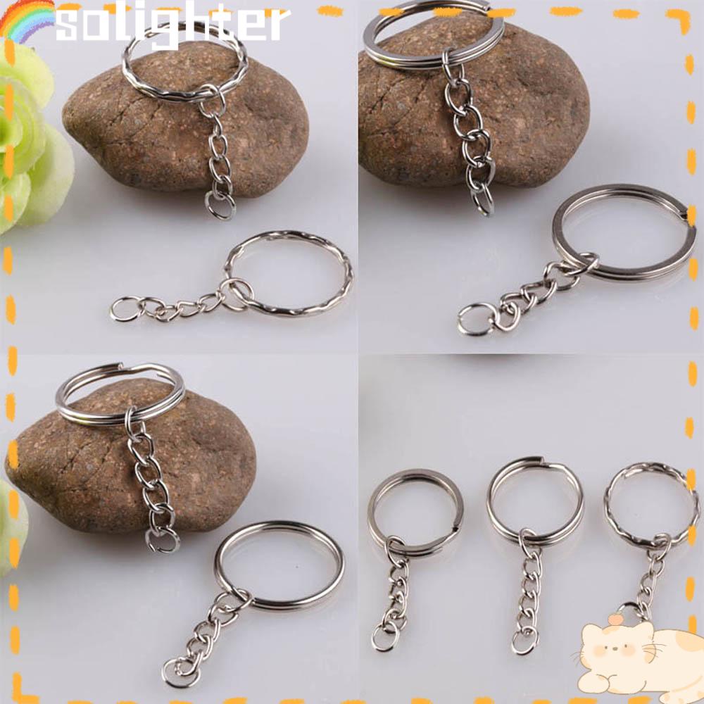 Solighter 25mm Keyring Perhiasan Dipoles Perak Split Ring Key Fob