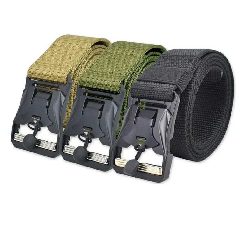 IKAT PINGGANG TACTICAL PRIA KANVAS KEPALA MAGNET / SABUK PRIA BAHAN METAL MAGNET CTX-1