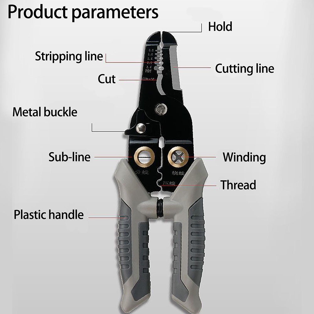 Lyn Tang Tukang Listrik Multifungsi Alat Tang Crimping Listrik Profesional Multifungsi Kabel