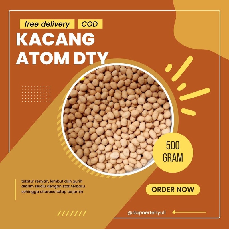 

Kacang Atom Original DTY | Snack Kiloan | Snack Murah - 500 Gram