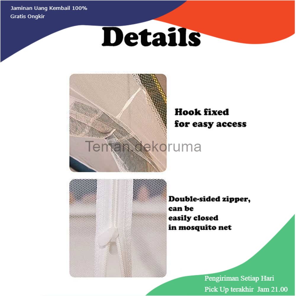 TD - DPR Jaring Anti Nyamuk Kelambu Kasur Mosquito Net 180x200cm - AS475