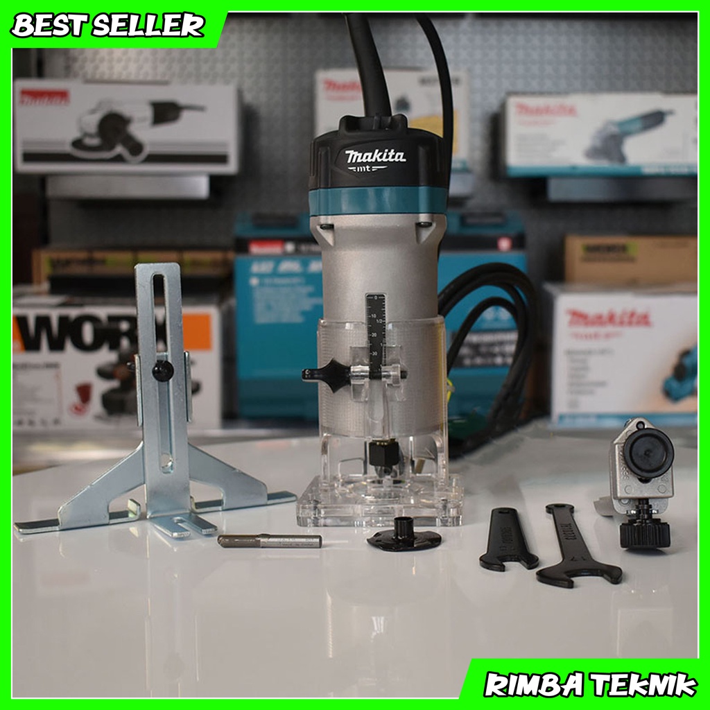 MAKITA M3701B mesin profil router kayu 6mm 1/4 inch wood trimmer M 3701B