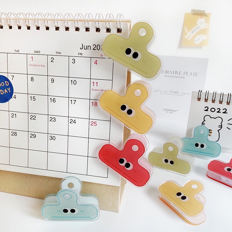 Dapur Snack Sealing Alat Serbaguna Aksesoris Penyimpanan Rumah Tangga Kreatif Unik Sticky Notes Folder Siswa Buku Pegangan Alat Tulis Klip Kartun Mata File Pengikat