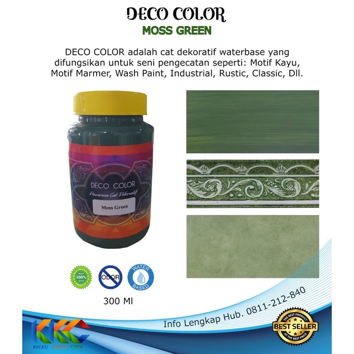 

DISKON/ Deco Color Moss Green | Pewarna Cat Dekoratif Hijau Lumut