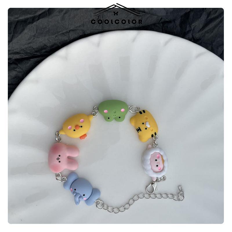 COD❤️Gelang Gaya Korea Untuk Wanita Hewan Gelang Domba Katak Lucu Gajah- cl