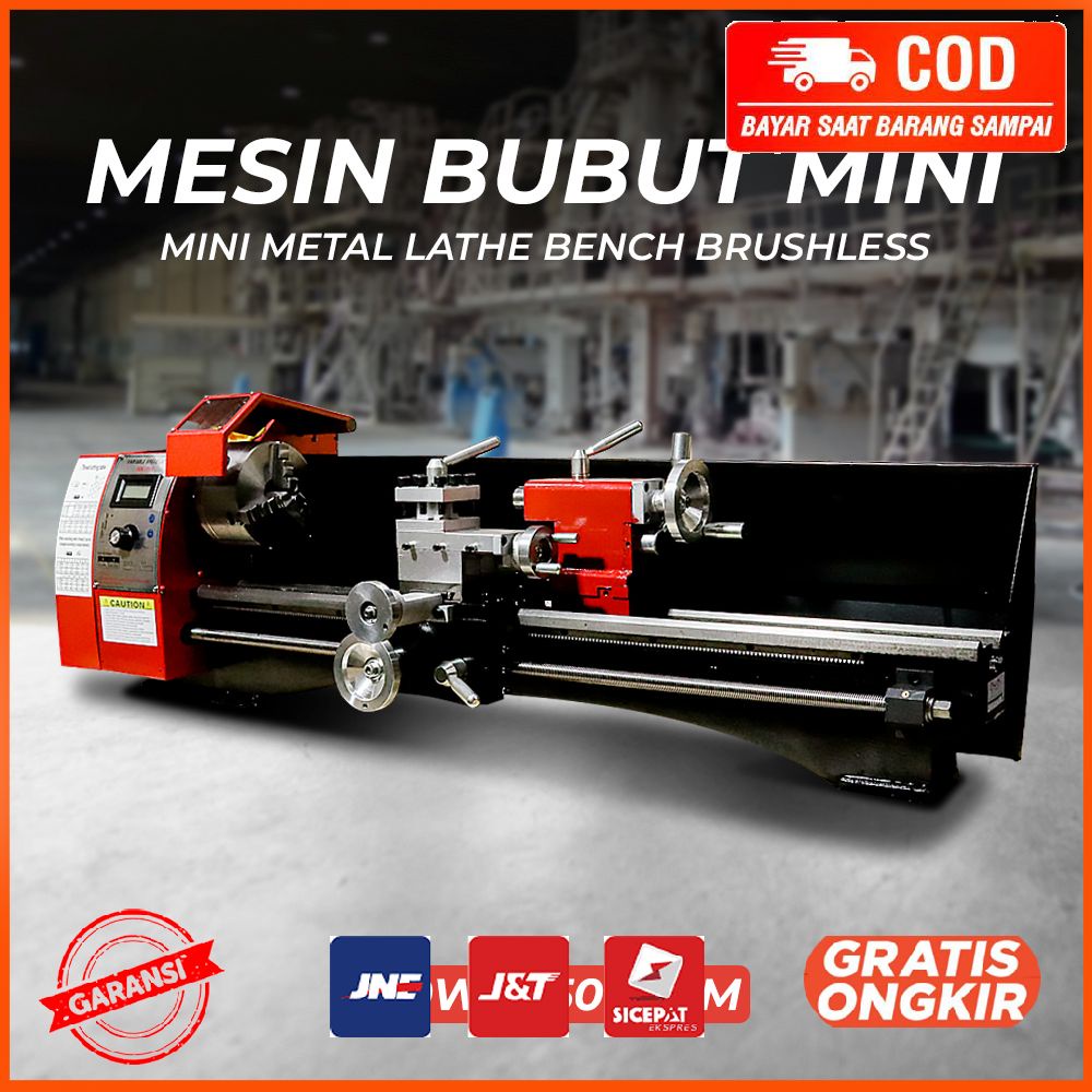 Mesin Bubut Mini Brushless 900W 400mm MX210v
