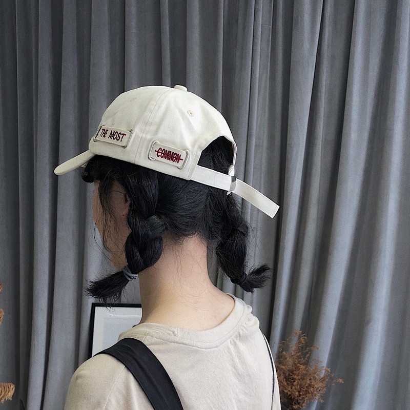 Topi Baseball Huruf Atas Lembut Kasual Versi Korea Simple