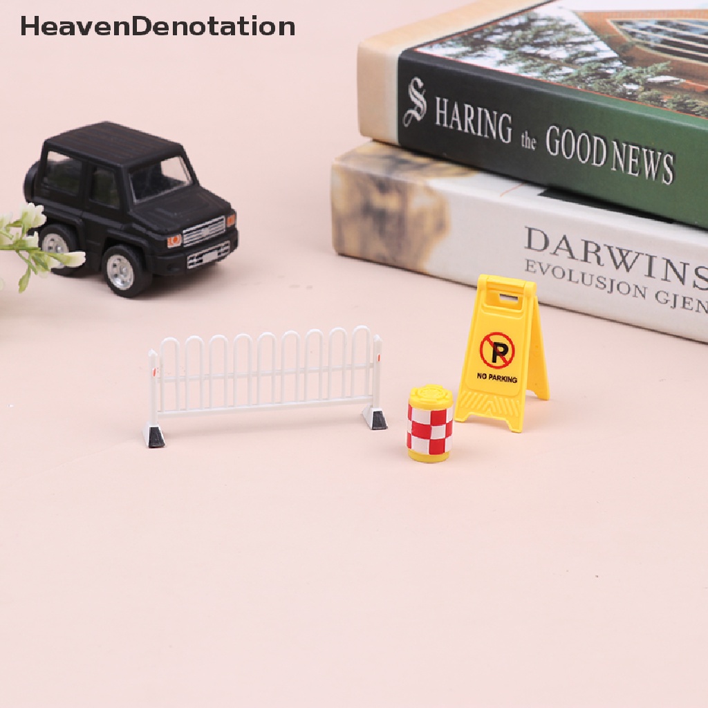 [HeavenDenotation] 8pcs Miniatur Papan Tanda Jalan Peringatan Model Aksesoris Cocok 6 ''Action Figure HDV