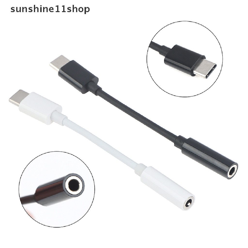 Sho Tipe-C Ke 3.5mm AUX Jack Earphone Audio Adapter Audio Splitter USB-C Converter Headphone Adaptor N