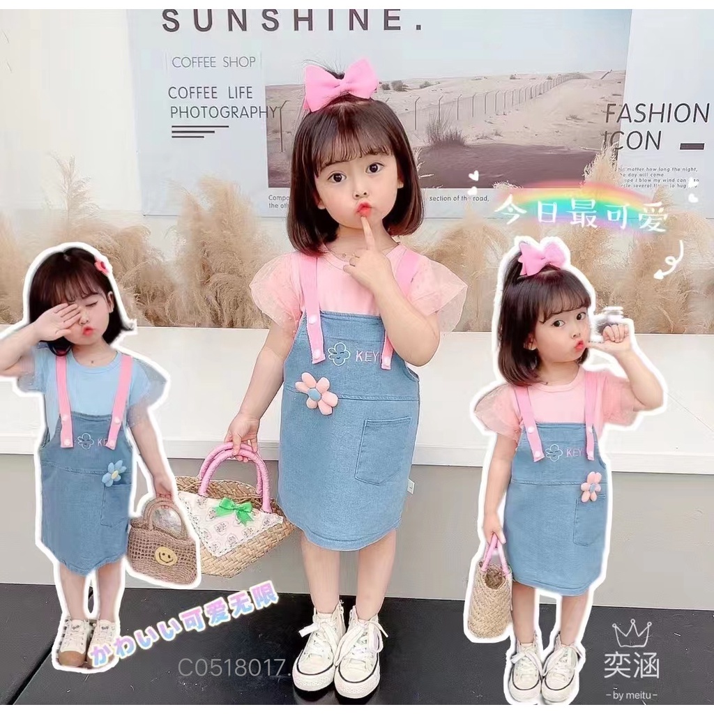 D176 - Overall jeans Anak Perempuan Import / Overall Jeans Anak Perempuan / Overall Jeans Lucu anak 