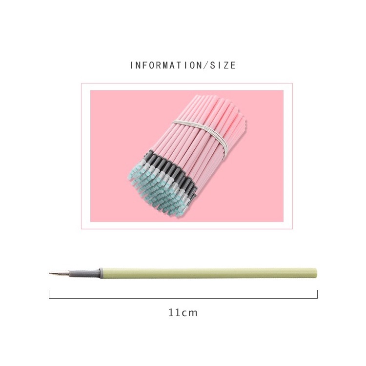 20pcs Refill Refil Isi Ulang Pena Pen Pulpen Cetek Cetekan Tinta Hitam Warna Pastel OSM-ST0287