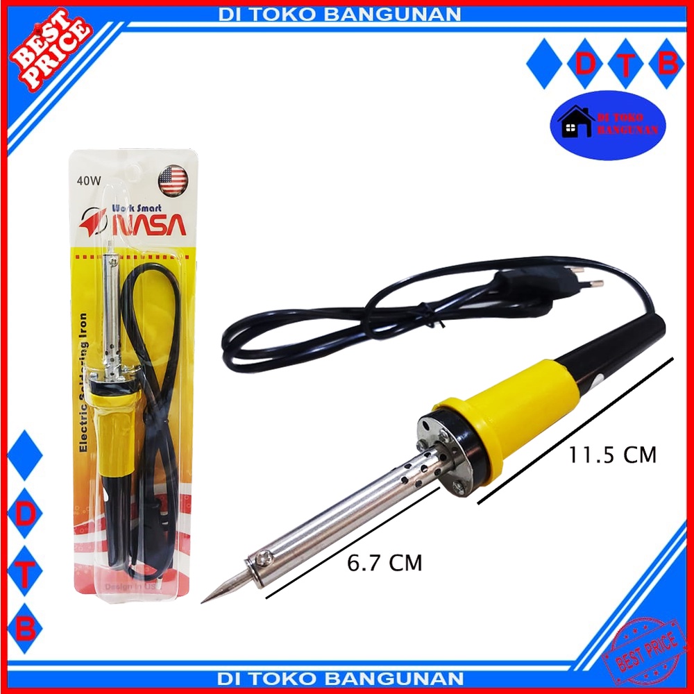 Alat Solder Gagang Fiber 40Watt Nasa Alat Solder Listrik
