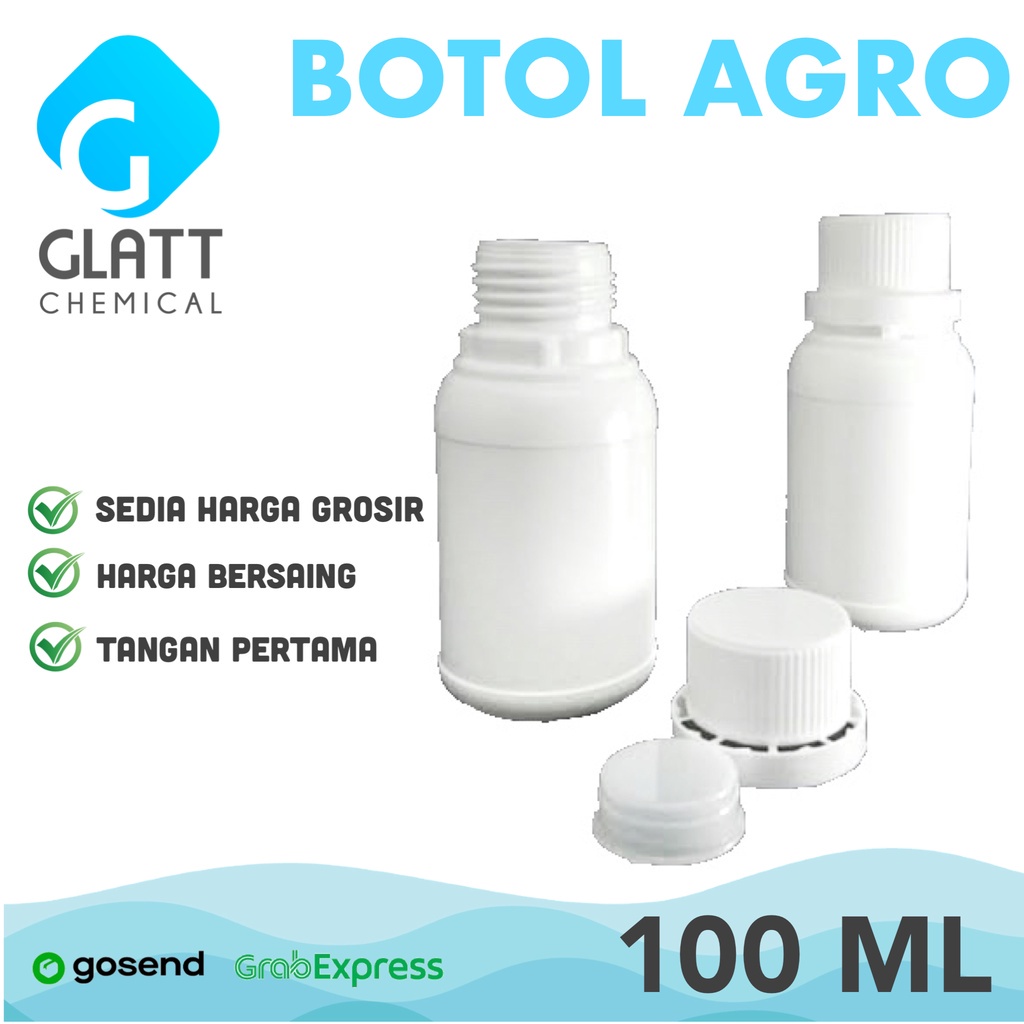 Botol Agro HDPE 100 ML - Botol Kapsul Plastik Labor 100 Gram