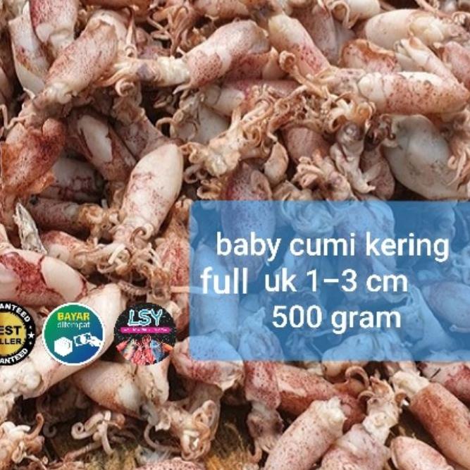 

● ikan asin baby cumi / cumi rebus kering full 500gr ✰