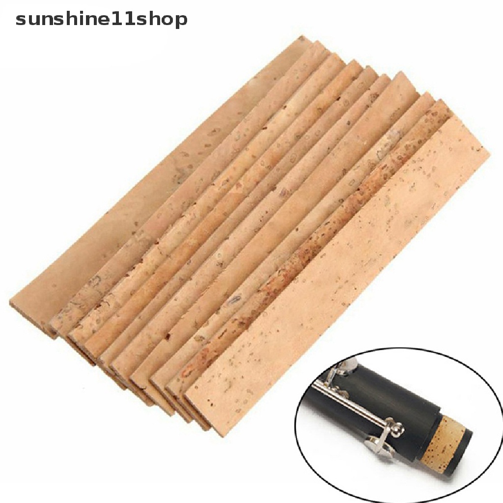 Sho 3/10Pcs 81x11x2MM Clarinet Cork Joint Gabus Lembaran Saxophones Neck Joint Sheets N