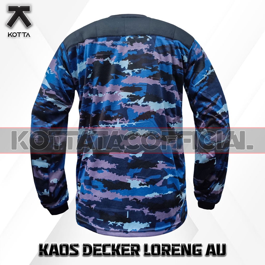 KAOS DECKER LORENG TNI AU  - KAOS LORENG TNI AU - KAOS PANJANG LORENG TNI AU